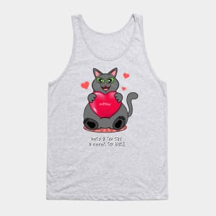 Once You Go Cat, You Never Go Back | Gray Cat Tank Top